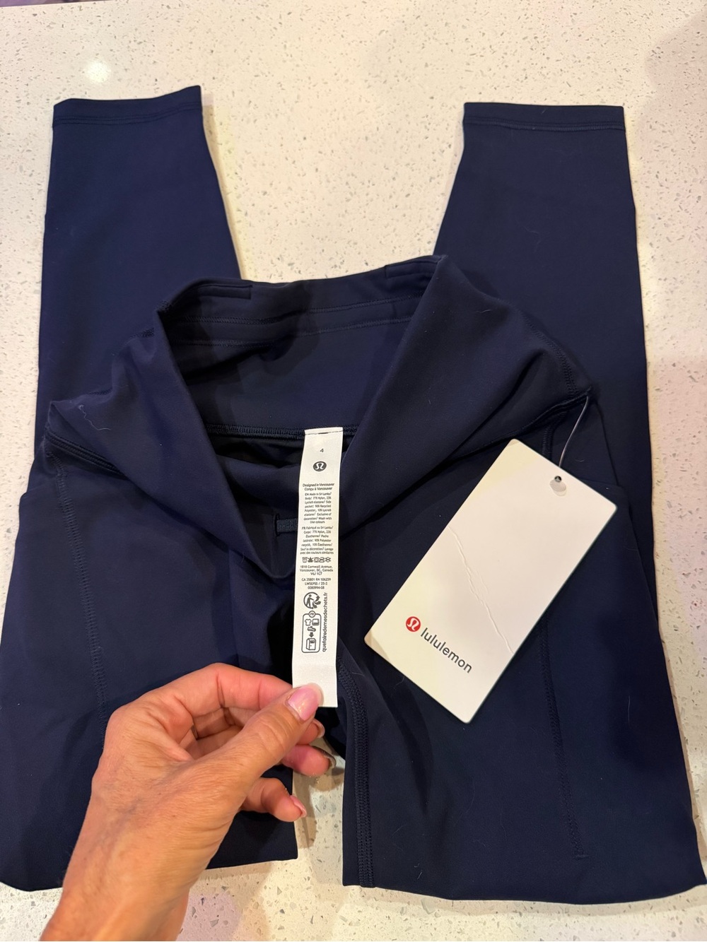 lululemon athletica Navy High-Rise Performance Leggings Wunder Train 25”